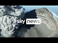 mexico volcano drone footage shows ongoing eruption