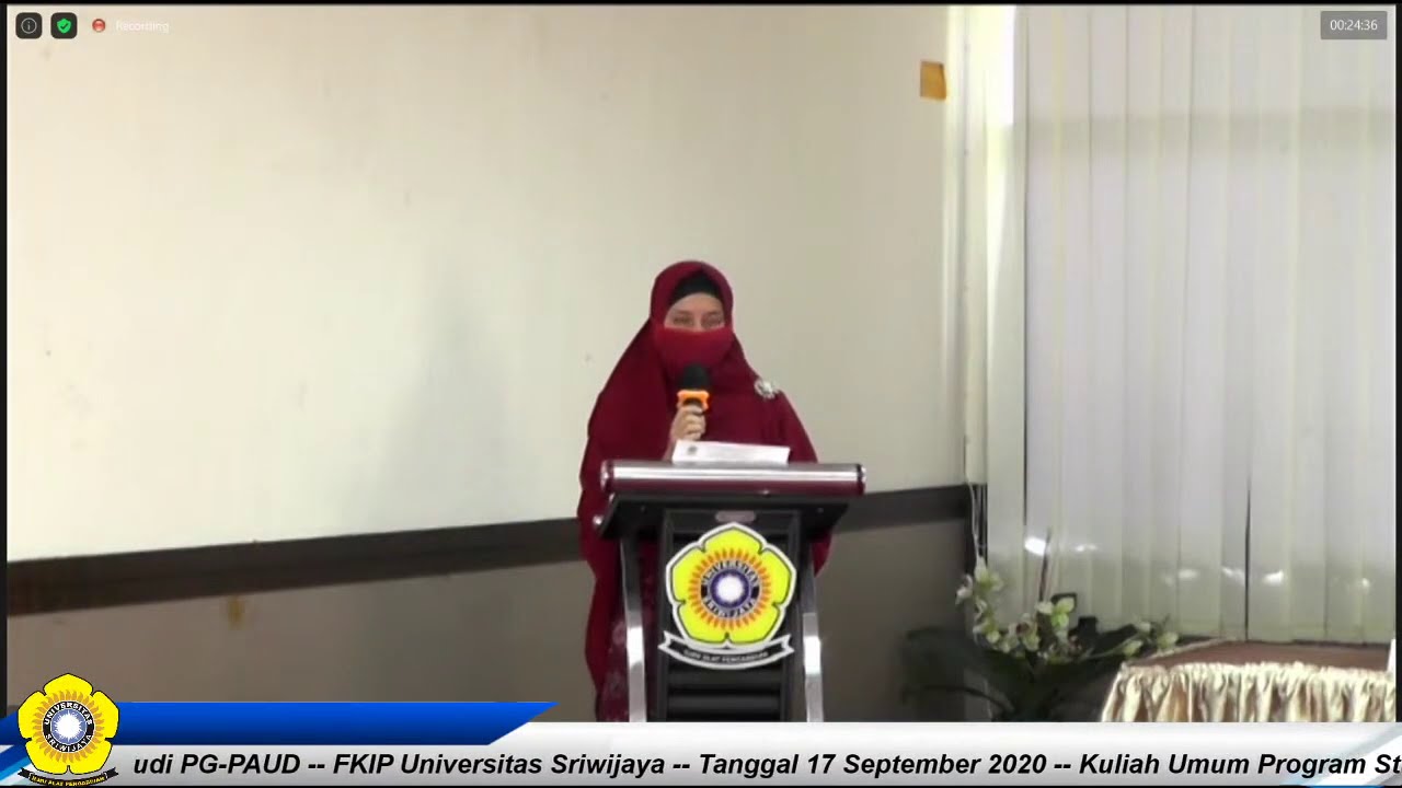 Live Streaming Kuliah Umum Program Studi PG-PAUD FKIP UNSRI - YouTube