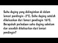 Suhu daging yang didinginkan didalam lemari pendingin -2⁰C. Suhu daging setelah dikeluarkan dari