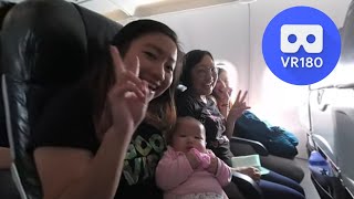 [VR180 5.7k] Baby Riley very first flight out of Singapore  | Vuze XR 180° 3D