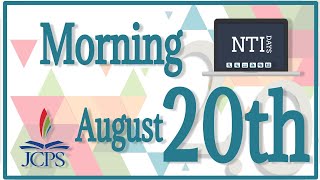 Morning Aug. 20th