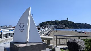 4K Enoshima Island | Walk around the island and the beach on the day of the Olympic sailing