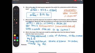 AP Stats Ch 8 Linear Regression part 1