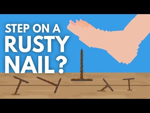 What causes rust on a nail?
