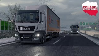 ETS2 1.30 - Poland Rebuilding in Winter - ProMods 2.25 - Low Deck MAN Euro 6 - Realistic Graphics