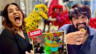 WE WENT TO CHINESE NEW YEAR FESTIVAL | DANCING LIONS DEKH LIYE ! | SHE GOT SCARED 🤣