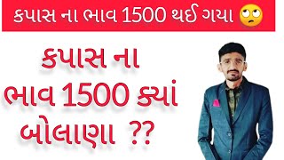 કપાસ ના ભાવ 1500 ક્યાં બોલાણા? 🤔 kapas na bhav 1500 kya bolana?? 🤔 🤔