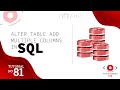ALTER TABLE ADD Multiple Columns in SQL | Lecture 81 | Hindi / Urdu | Programming Eye