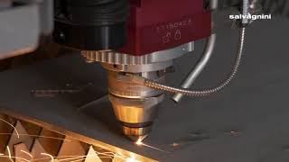 Salvagnini laser cutting: L3 fiber laser on 6mm stainless steel