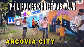 Arcovia City Pasig Christmas Walk Tour Philippines (4K HD)