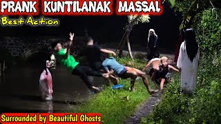 Best Action Prank Kuntilanak Massal || Terbaik Paling Ngakak || Surrounden by Beautiful Ghosts