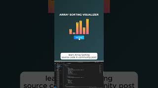 Array Sorting Visualizer – Bring Algorithms to Life with HTML, CSS & JS! 📊✨ #webdesign #shorts