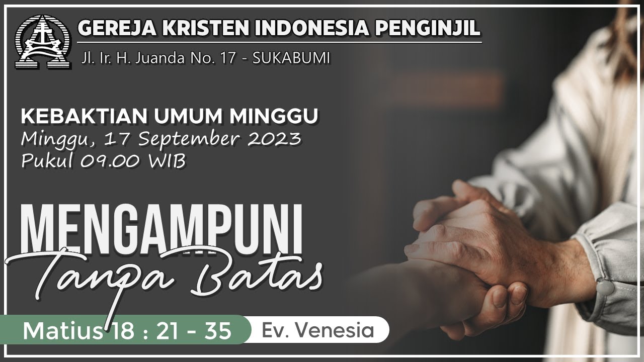 Kebaktian Minggu Online | Minggu, 17 September 2023 | GKI Penginjil ...