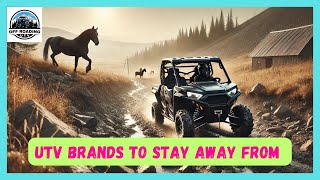 Worst UTV To Buy | UTV Brands To Stay Away From #worst #utv
