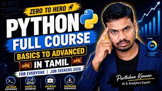 Python Full Course in Tamil | Basics to Advanced for Everyone | Free Tutorial for Job Seekers 2026