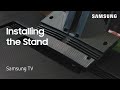 Unpacking and installing your 55” Q80D Samsung TV stand | Samsung US