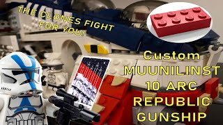 Lego Custom MUUNILINST 10 ARC REPUBLIC GUNSHIP // Empire Reviews // Revenge of the Fifth video