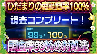 【ピクミン4】ひだまりの庭調査率100％のやり方！99%で止まる時の対処法！！