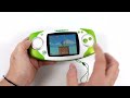 we hacked a leap frog learning hand held to run emulators and overclocked it