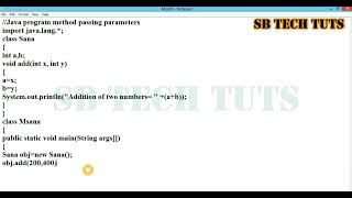 Method Passing Parameters in JAVA(Practical Explanation) | Call By Value | JAVA Programming | Telugu