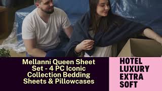 Mellanni Queen Sheet Set - 4 PC Iconic Collection Bedding Sheets \u0026 Pillowcases - Hotel Luxury