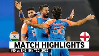 India vs England 5th T20 2025 Highlights | IND vs ENG 2025 | IND vs ENG 5th T20 Highlights 2025