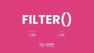 AppSheet FILTER() Expression