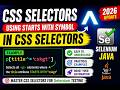 129. Using starts with symbol ^ in CSS Selectors (Selenium Java 2026)
