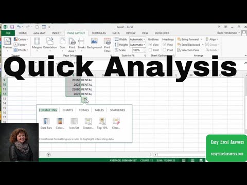 Quick Analysis in Excel