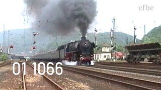 Sound pur: 01 1066 mit lauter Ausfahrt aus Dillenburg (01.07.2001)