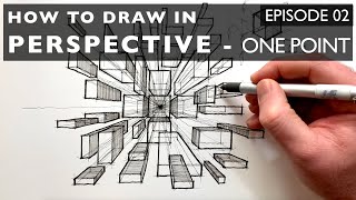 How to Draw in Perspective 02 - One point perspective