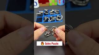 Let's Solve Mini Metal Ring Puzzles #puzzles #solved #unlock #hanayama #shorts