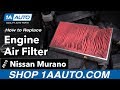 How to Replace Engine Air Filter 09-14 Nissan Murano