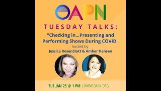 "Tuesday Talks" Checking in...Presenting and Performing Shows During COVID