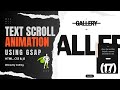 Create Text Opener Scroll Animations with GSAP | HTML, CSS & JS Tutorial | Awwwards Website