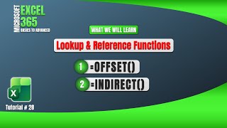 28.Excel OFFSET and INDIRECT functions | Dynamic Range Reference Formula Tutorial