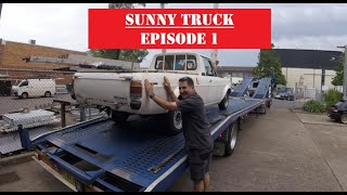 10. Nissan Sunny Truck (Datsun 1200) Episode 1. New Barrel Bros Work Truck Arrives From Japan!