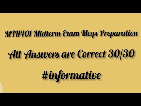 MTH401 Midterm Exam Mcqs Preparation | MTH401 Midterm Mcqs Preparation ...