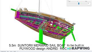 5.6m Sail Boat Poly Chine Planing Hull Plywood Epoxy Construction Architecture\u0026Design Andrei Rochian