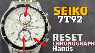 How To RESET Chronograph Hands SEIKO 7T92 Watch