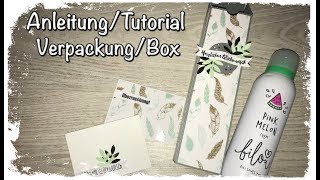 Anleitung/Tutorial Geschenkbox Verpackung Geschenkverpackung Scrapbook basteln mit Papier DIY