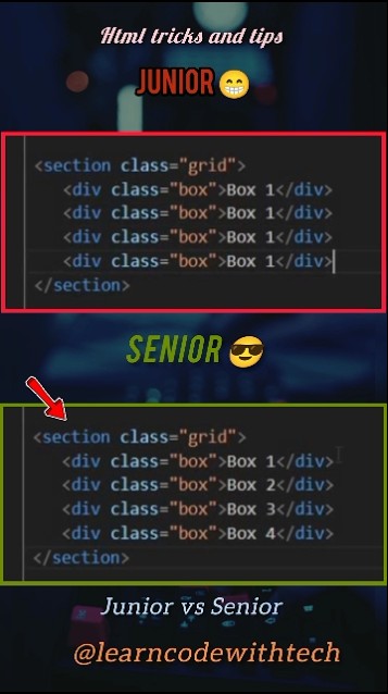 You Are Junior ёяшб Or Senior Developer ёяшо Comment Shortsfeed Coding Html5