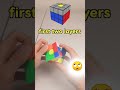 First 2 layars how to solve cube less than a min #shorts