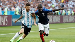 Lionel Messi and N'Golo Kante.Two Great players against Each other