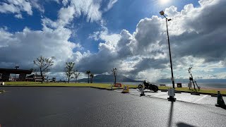 鹿児島市お散歩動画｜8月6日 朝8時 まだ静かなマリンポートかごしま から望む桜島 (^_^) Shot on iPhone12 Pro Max