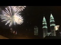 New Year's Eve countdown 2016 magnificent fireworks at twin tower KLCC Kuala Lumpur Malaysia