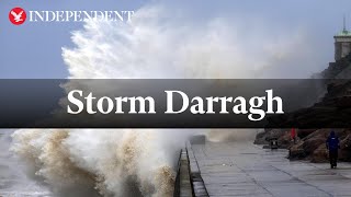 Rare red warning issued as UK braces for Storm Darragh