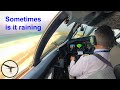 Flying ATR 72 when the sun is not shining in the Maldives