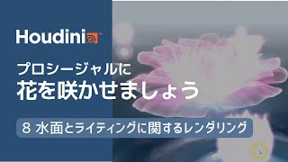 【Houdini初心者必見】（hipファイル配布） プロシージャルに花を咲かせましょう 8. 水面とライティングに関するレンダリング