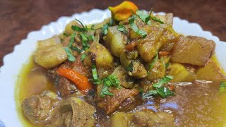 থলুৱা পদ্ধতিৰে গাহৰি মাংসৰ ব্যঞ্জন #Pork gravy in Assamese style#Tasty pork gravy